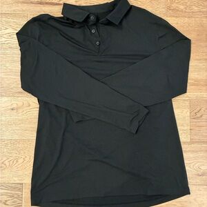 lululemon athletica Evolution Black Long Sleeve Polo